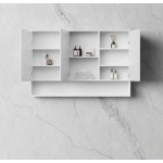 Boston Matte White Shaving Cabinet With Undershelf 1200